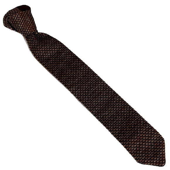 No Tag Other - Vintage Knit Tie Pointed & Square Browns & Cream No Tags Appears New 29x2.5 Nice